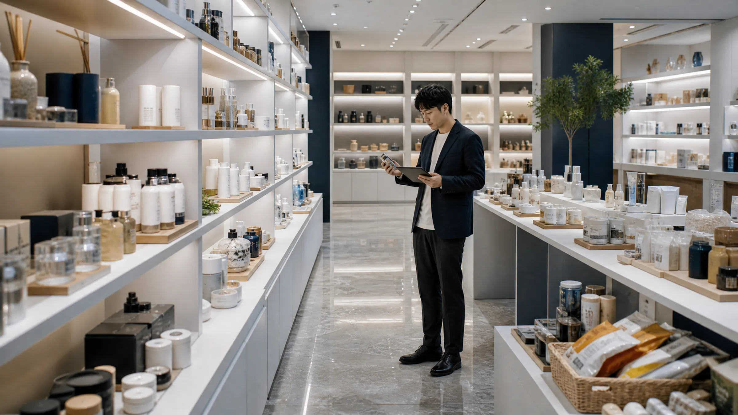 韩国商品选品与陈列现场